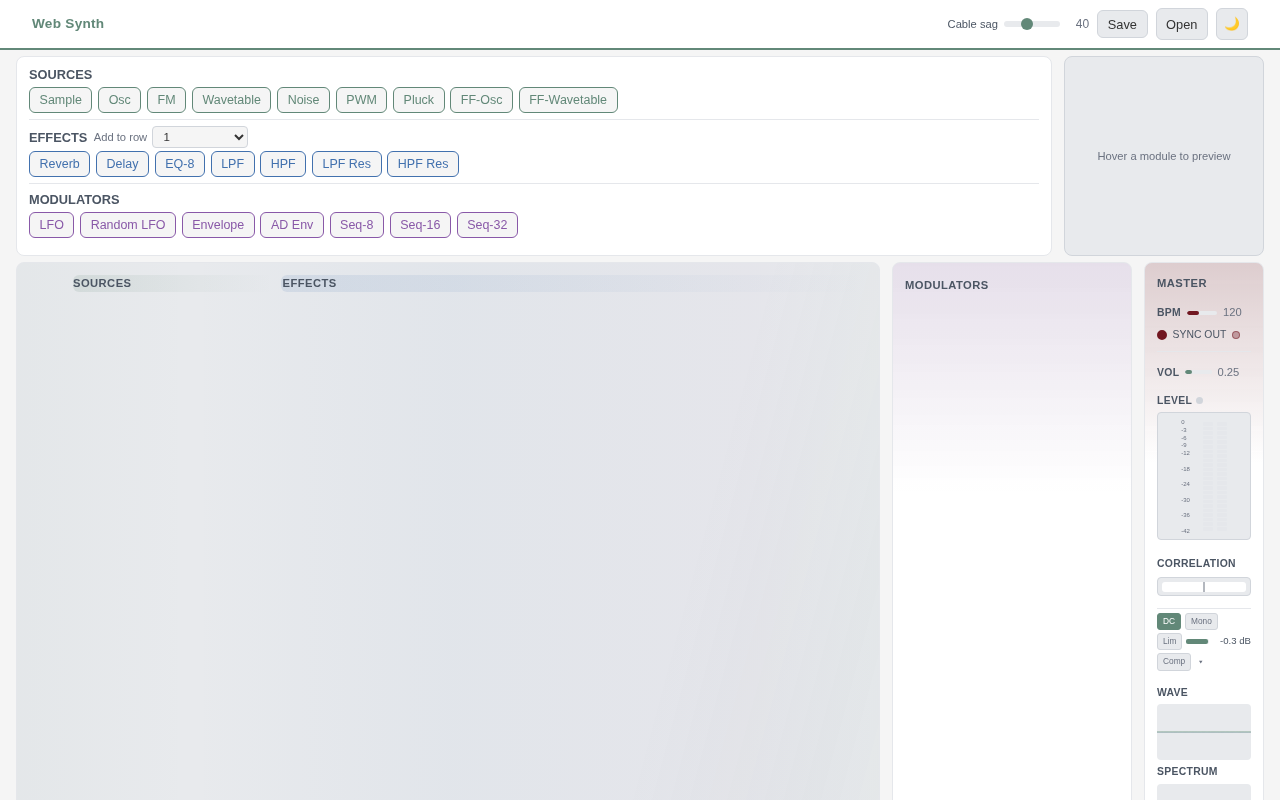 Web Synth screenshot